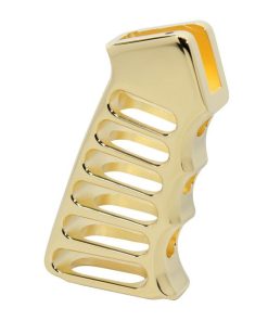 AR-15 Gold Plated Pistol Grip for Enhanced Firearm Aesthetics and Grip