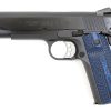 Colt 1911 Series 70 Competition 45 ACP Pistol with G10 Checkered Blue Grips - High-Performance Competition Firearm