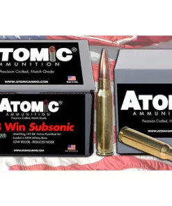 Glock Switch Atomic Ammunition Match Subsonic 308 Winchester Ammo 175 Grain Sierra MatchKing JHP Box of 100