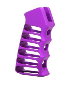 AR-15 Purple Anodized Ultralight Skeletonized Pistol Grip for Enhanced Comfort and Style