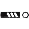 F1 Firearms 5.56 Flat Faced Compensating Black Nitride Muzzle Brake for Enhanced Recoil Control