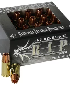 G2 Research R.I.P. 9mm Luger Ammo 92 Grain Fragmenting Hollow Point Lead-Free - Box of 100 Rounds